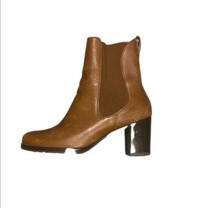 COLE HAAN , Brown leather booties